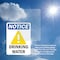 Signmission Drinking Water Sign With Symbol, 3.5 in W x Rectangle, Vinyl Decal OS-2PACK-NS-D-35-V-11550 - alternate 3